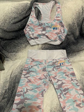 Load image into Gallery viewer, Pink Camo Workout Fit
