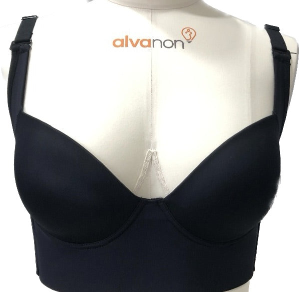 Deep cut bra with incorporated shapewear