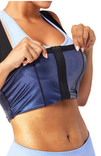 Load image into Gallery viewer, Blue Sweat Vest With Zipper Large Size Correct Posture
